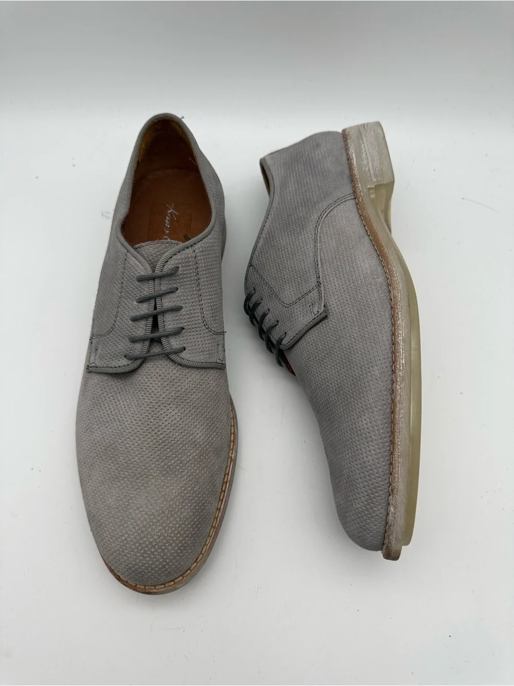 BRAND NEW Kenneth Cole New York ‘Right Time’ Oxfords Gray Suede Men’s Size 10 M